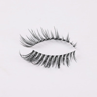 Faux cils en bande transparente réutilisables en gros, aspect naturel, légers, application facile, effet vison
