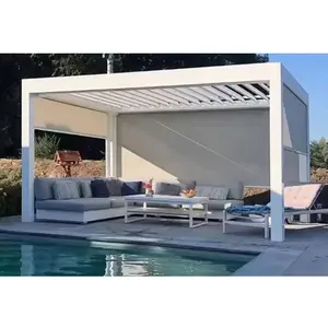 Fábrica al por mayor casa de verano pérgola de aluminio al aire libre Gazebo para jardín