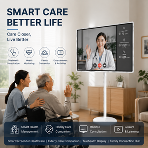 <span class=keywords><strong>TV</strong></span> Android Portatile da <span class=keywords><strong>32</strong></span> <span class=keywords><strong>Pollici</strong></span> con Schermo IPS Smart Touch Girevole e Movibile, con Supporto per Casa e Residenze Eterne - Product Image 1