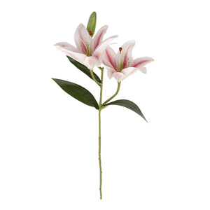 QIHAO 3D Artificial Lily 3-<b>Headed</b> Silk Flower High Quality Wedding Decor Table Centerpiece Romantic <b>Style</b> - Product Image 4