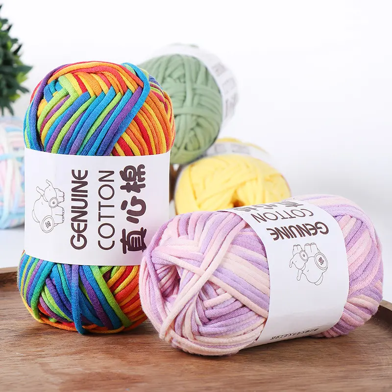 Heny 50g Sincere Cotton Fancy Hand Crocheting Yarn 68% Cotton 32% Nylon Hand Woven Diy Crochet Yarn Hand Knitting Yarn