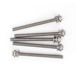 SUS304 stainless steel anti-theft <b>screw</b> 3-in-1 pre-installed one-piece structure polished surface no plating for Guardrail - Product Image 2