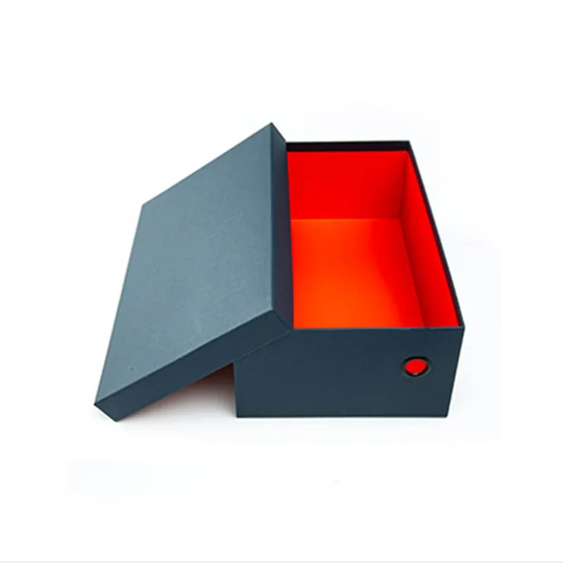 단단한 뚜껑과 기본 골판지 신발 상자 포장 고급 보관함 맞춤형 인쇄 브랜드 블랙 플라워 박스 OEM