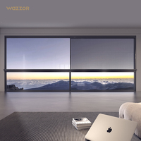 Wazzor Hurricane Impact Tobogán de aluminio Ventanas correderas de eficiencia energética Ventana corrediza de aluminio de doble vidrio