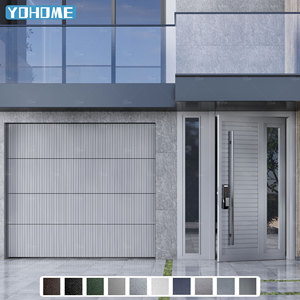 Portes <span class=keywords><strong>de</strong></span> <span class=keywords><strong>garage</strong></span> commerciales modernes à battants verticaux, à ouverture vers le haut, à lattes décoratives, en aluminium, à montage encastré, portes <span class=keywords><strong>de</strong></span> <span class=keywords><strong>garage</strong></span> sectionnelles - Product Image 2