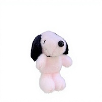 Porte-clés pendentif en peluche Snoopys, célébrité internet, en fourrure de vison de 4 pouces, cadeau d'anniversaire pour enfants, poupée mignonne, vente en gros