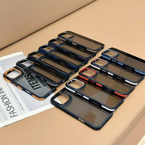 Funda de teléfono a prueba de caídas antideslizante negra transparente Popular para Samsung Galaxy <span class=keywords><strong>A23</strong></span> A24 A25 A26 funda de parachoques colorida de lujo A05 A06 - Product Image 2