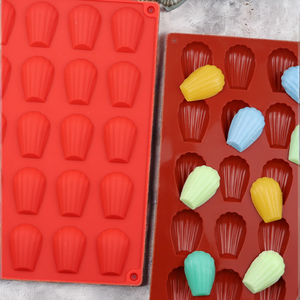 Moule à gâteau en silicone jetable pour 18 madeleines, en forme de coquille, compatible micro-ondes, pour biscuits et gâteaux, idéal pour la pâtisserie DIY en cuisine - Product Image 2