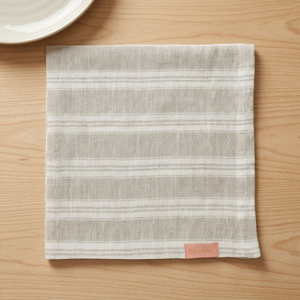 Premium Customizable Modern <b>Linen</b> Solid Colour Stripe <b>Napkin</b> Daily Use Accessory Cloth <b>Napkins</b> - Product Image 1