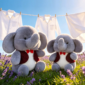 Vente en gros directe usine : Peluche éléphant réaliste et moelleuse, jouet animal en peluche, cadeau OEM personnalisé pour enfants, amateurs de safari, anniversaire - Product Image 2