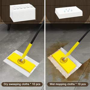 Chiffons de balayage à sec compatibles avec les recharges de tampons de serpillière robustes pour balayeuse Pet Heavy Duty, pour le nettoyage multi-surfaces des sols et le dépoussiérage humide - Product Image 4