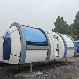 Cápsula espacial de acero circular Villa Hotel Resort Salón de té Cafetería móvil <span class=keywords><strong>Calle</strong></span> comercial Restaurante al aire libre Habitación de cápsulas - Product Image 4