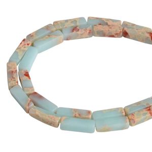 Perles en <span class=keywords><strong>pierre</strong></span> naturelle 4*13mm, forme carrée tube rouge, avec trou, couleurs mélangées, vente en gros pour accessoires de bijoux de mode DIY - Product Image 4