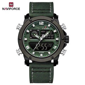 NAVIFORCE <span class=keywords><strong>Montre</strong></span> 9236 Nouveau Double Affichage Sport Étanche Horloge Numérique Hommes Cuir Haute Qualité Montres Quartz pour Hommes - Product Image 6