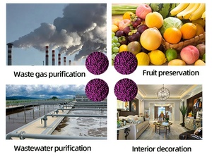 ลูกบอลอลูมินาเปิดใช้งาน25 kg/s 4%-20% <span class=keywords><strong>KMnO4</strong></span>สำหรับผักและผลไม้สด - Product Image 6