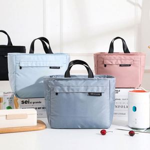 Sac à bento portable personnalisé avec logo, grande capacité, en tissu Oxford, isolé, avec feuille d'aluminium épaisse pour la mode estivale - Product Image 2