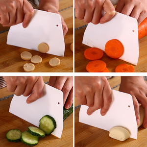 Plastic Baking Scraper White And Pink Trapezoidal Dough Cutter For Kitchen Pastry Tools - Product Image 4