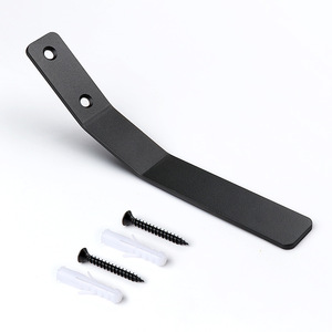 Gancho de metal para colgar en la pared, placa negra para puerta, gancho de hierro de 127 mm con tornillos para uso en interiores. - Product Image 1