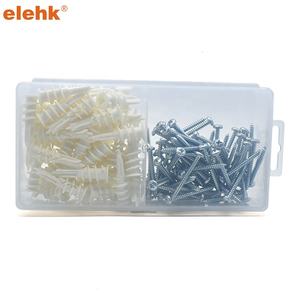 ELEHK 75-lb 8x1-1/4-in Plastic Drywall <span class=keywords><strong>Anchor</strong></span> Nylon Wall Plug <span class=keywords><strong>Anchor</strong></span> com parafusos auto-roscantes para placas de gesso cartonado - Product Image 6