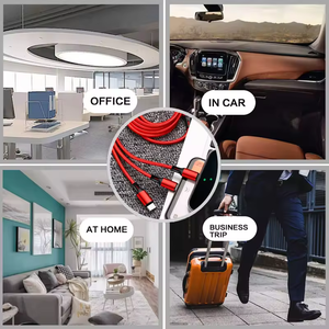 Hot bán 1.2m 3 trong 1 Nylon Braid sạc sạc nhiều USB sạc cáp cho iPhone/Type-C/<span class=keywords><strong>Android</strong></span> 3 trong 1 nhanh chóng cáp 2.8A - Product Image 3