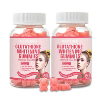 Fabriek Hot Selling Whitening Zacht Snoep Natuurlijke Apple Smaak 60 Stuks Ondersteuning Maatwerk Collageen/Glutathion Gummies