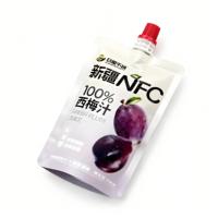 Pochette à bec verseur personnalisable avec logo, 125 ml, pour jus de prune, emballage de jus, sacs de stockage de liquides en plastique avec buse