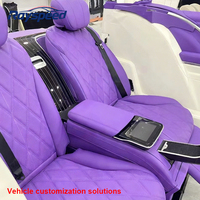 Kit intérieur en alliage d'aluminium orange pour Mercedes Vito W447 & Maybach - Pièces de protection décoratives de luxe