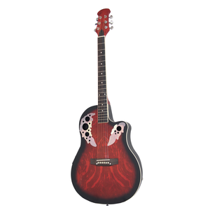 <span class=keywords><strong>Guitarra</strong></span> Electroacústica con Tapa de Madera Contrachapada de Tilo Rojo Vibrante de 41 Pulgadas para Principiantes - Product Image 6
