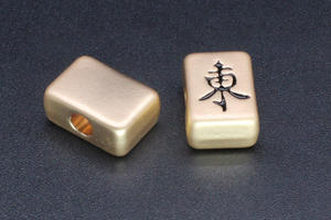 Jincan oro antiguo mate Cloisonne esmalte goteo aceite mano cadena aleación joyería accesorios Mahjong Big Hole Bead 023 - Product Image 6