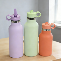 Termos de Grado Alimenticio de 500 ml, 600 ml, 750 ml, 1000 ml, Botella de Agua de Acero Inoxidable con Recubrimiento en Polvo