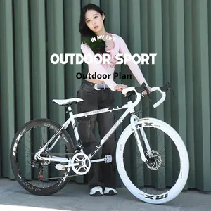 Bicicleta de Piñón Fijo de Velocidad Variable <span class=keywords><strong>para</strong></span> Adultos y Estudiantes, Bicicleta Ultraligera <span class=keywords><strong>para</strong></span> Hombres y Mujeres, Moderna, de Alta Gama, <span class=keywords><strong>para</strong></span> Carreras en Carretera y Desplazamientos Diarios, con Doble Freno de Disco - Product Image 5