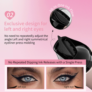 Pensil <span class=keywords><strong>Eyeliner</strong></span> Cair Tahan Air Label Pribadi Hitam Coklat Dua Ujung Berputar Model Sayap dengan Stempel - Product Image 5