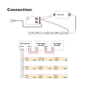 Bande LED COB 24V Magic Color avec télécommande, plus de 100 effets intégrés pour une modification instantanée de l'ambiance et l'éclairage de jardin - Product Image 3