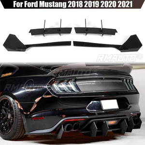 Difusor de Parachoques Trasero de 4 Aletas, Divisores Laterales Traseros, Alerón para Ford Mustang 2018 2019 2020 2021, Accesorios para Automóviles - Product Image 1