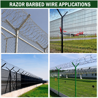 Fil barbelé personnalisé BTO-22, 33 tours par bobine, longueur étendue de 8 m pour les projets de clôtures routières et industrielles