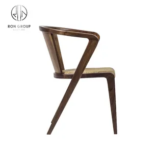 Armchair For Hotel Commercial Furniture Dining Room Dining Chair Solid Wood Dining Chair Fabric Seat