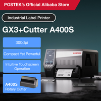 Impresora de Etiquetas POSTEK Serie GX 300Dpi Semi-Industrial de Transferencia Térmica para Códigos de Barras CE/FCC con Cortador de Alta Velocidad A400S