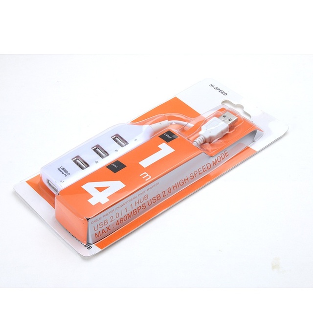 Wholesale One-to-Four USB 2.0 Hub Splitter Power Strip USB Expander HUB in Stock