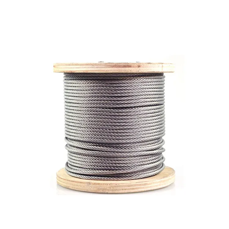 304 316 paslanmaz çelik tel halat plastik kaplı çelik tel halat 1 mm 2 mm 3 mm