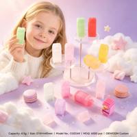Tube de baume à lèvres en forme de boîte de lait ISMAN, couleur macaron, mini conteneur en plastique pailleté, emballage cosmétique, vente en gros, personnalisé