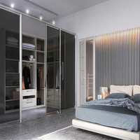 Armoire sur mesure moderne, dressing avec portes coulissantes