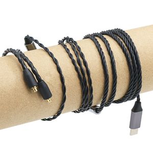 Cable de audio tipo C trenzado de cobre sin oxígeno, 1,2 m, repuesto para Shure SE215 SE425 SE315 - Product Image 1