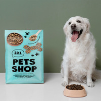Logo personnalisé produit alimentaire pour chien chat pochette debout en aluminium sac d'emballage réutilisable en mylar en plastique PE avec fermeture éclair pour emballage alimentaire
