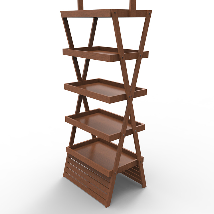 Customized Wooden Wine Display Rack for Supermarkets for Showcasing Wines on Shelves — view 6