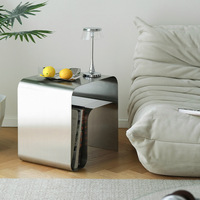 Table console irrégulière moderne et créative, meuble de salon, étagère de rangement, porte-revues, TONY FURNITURE, garantie 1 an