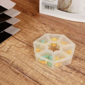 Boîtes à pilules hebdomadaires transparentes en plastique, personnalisables, avec grilles rondes, portables, pour les voyages - Product Image 4