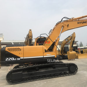 Excavatrice sur chenilles Hyundai 220LC-9s d'occasion de haute qualité, 22 tonnes, pelle d'occasion avec vanne hydraulique Kawasaki à vendre - Product Image 6