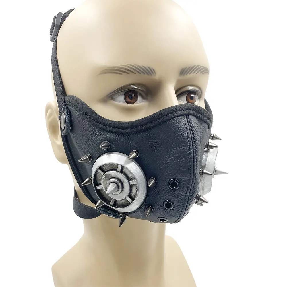 Fashion Steampunk Men Women PU Mask Sun-proof Anti-dust Cosplay Party Mask Halloween Stage Show Party Mask Original Design