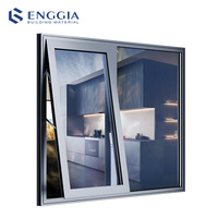 Fenêtre d'auvent en aluminium décorative de double triple vitrage d'impact d'ouragan de norme australienne As2047 moderne pour la villa de maison