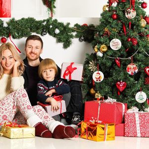 Céramiques personnalisées en vrac, rondes de 2,75 pouces, pour la sublimation, décorations d'arbre de Noël, ornements en céramique pour la sublimation - Product Image 4